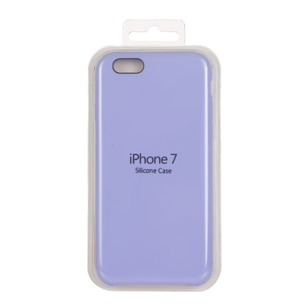 Pure Color Liquid Silicone + PC Shockproof Defender Case For iPhone SE 2020 & 8 & 7(Light Purple)-garmade.com