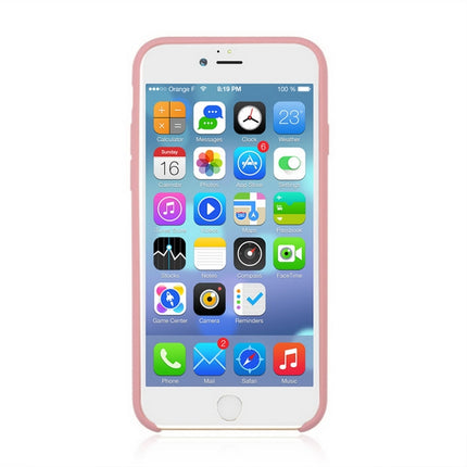 For iPhone SE 2020 & 8 & 7 Pure Color Liquid Silicone + PC Shockproof Defender Case(Light Pink)-garmade.com