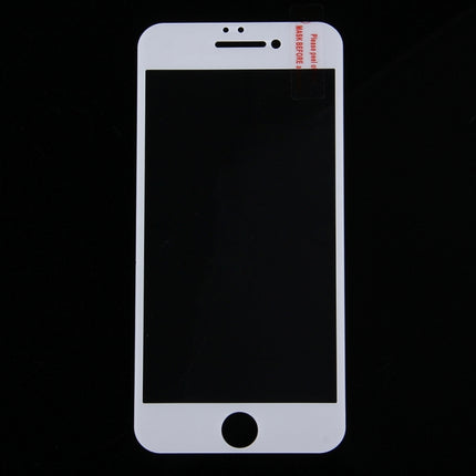 For iPhone 7 Plus Silk Printing Screen Protector 0.26mm 9H Surface Hardness 2.5D Explosion-proof Tempered Glass Screen Film(White)-garmade.com