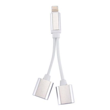 8 Pin Male to Female Charger + 8 Pin Female Audio Adapter, Support iOS 10.3.1 or Above Phones & Call Function-garmade.com