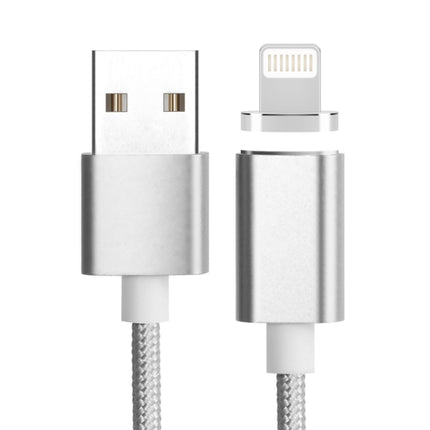Weave Style 5V 2A 8 Pin to USB 2.0 Magnetic Data Cable, Cable Length: 1.2m(Silver)-garmade.com