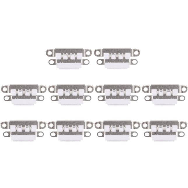 10 PCS Charging Port Connector for iPhone 7 Plus / 7(White)-garmade.com