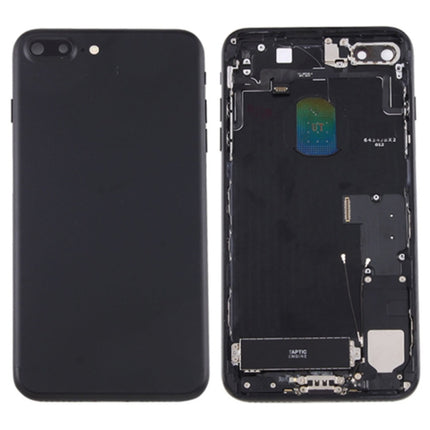 for iPhone 7 Plus Battery Back Cover Assembly with Card Tray(Black)-garmade.com