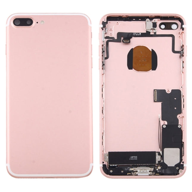 Battery Back Cover Assembly with Card Tray for iPhone 7 Plus (Rose Gold)-garmade.com