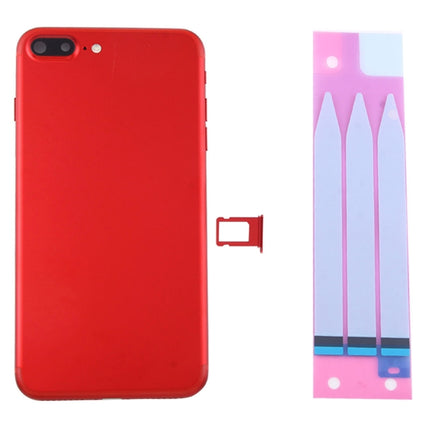 for iPhone 7 Plus Battery Back Cover Assembly with Card Tray(Red)-garmade.com