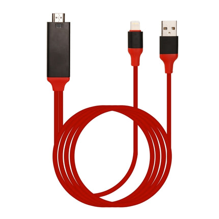 8 Pin Male to HDMI & USB Male Adapter Cable, Length: 2m(Red)-garmade.com