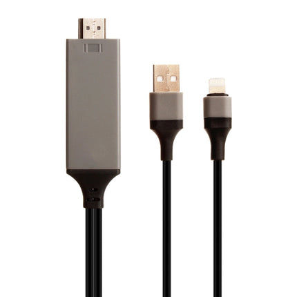 8 Pin Male to HDMI & USB Male Adapter Cable, Length: 2m(Black)-garmade.com