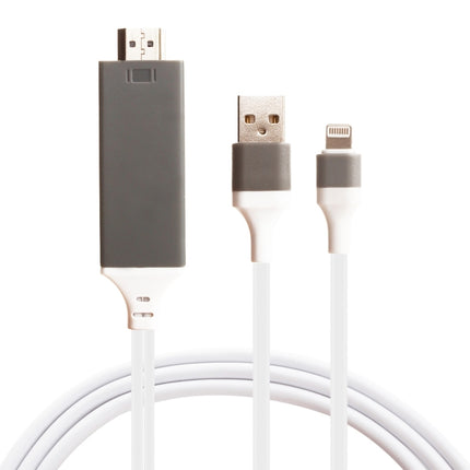 8 Pin Male to HDMI & USB Male Adapter Cable, Length: 2m(White)-garmade.com