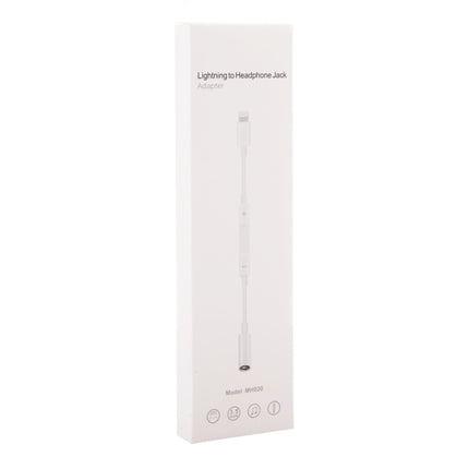 MH020 8 Pin to 3.5mm Headphone Jack Adapter Support Self-timer / Song / Line Control (White)-garmade.com