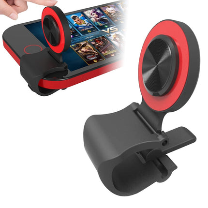 A9 Direct Mobile Clip Games Joystick Artifact Hand Travel Button Sucker with Ring Holder for iPhone, Android Phone, Tablet(Red)-garmade.com