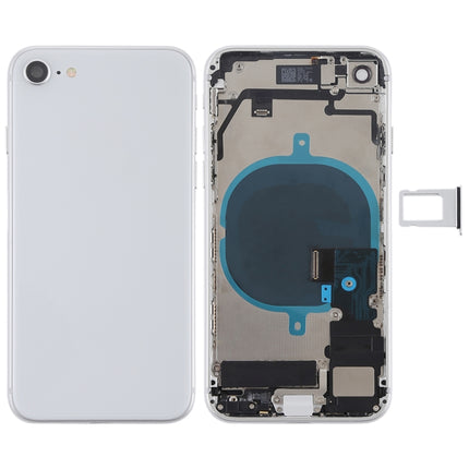 Replacement Battery Back Cover Assembly with Small Parts for iPhone 8(Silver)-garmade.com