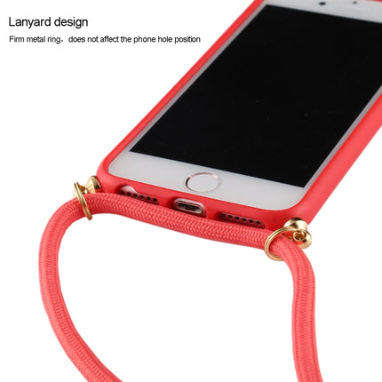 For iPhone SE 2020 / 8 / 7 TPU Anti-Fall Mobile Phone Case With Lanyard(Green)-garmade.com
