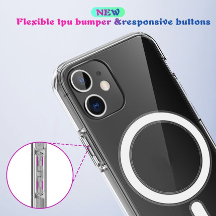 Magsafe Case Simple Magnetic Ring All-inclusive Clear Crystal Acrylic PC +TPU Shockproof Case-garmade.com