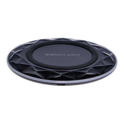 DC5V Input Diamond Qi Standard Fast Charging Wireless Charger, Cable Length: 1m(Black)-garmade.com