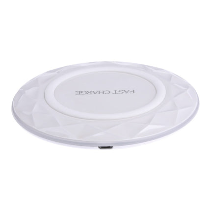 DC5V Input Diamond Qi Standard Fast Charging Wireless Charger, Cable Length: 1m(White)-garmade.com
