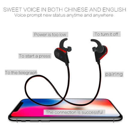 S20 Magnetic Switch Sweatproof Motion Wireless Bluetooth In-Ear Headset with Indicator Light & Mic, Distance: 10m, For iPad, Laptop, iPhone, Samsung, HTC, Huawei, Xiaomi, and Other Smart Phones(Black)-garmade.com