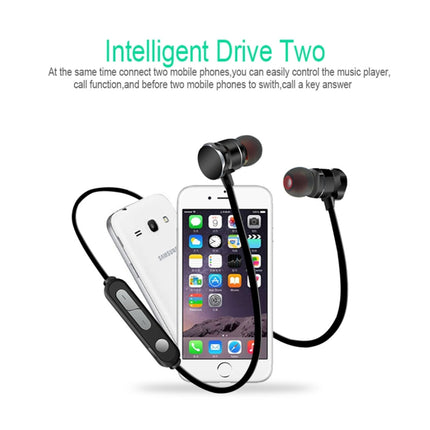 X3 Magnetic Absorption Sports Bluetooth 5.0 In-Ear Headset with HD Mic, Support Hands-free Calls, Distance: 10m(Black)-garmade.com