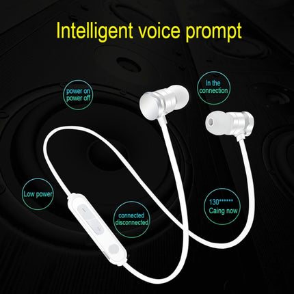 X3 Magnetic Absorption Sports Bluetooth 5.0 In-Ear Headset with HD Mic, Support Hands-free Calls, Distance: 10m(White)-garmade.com