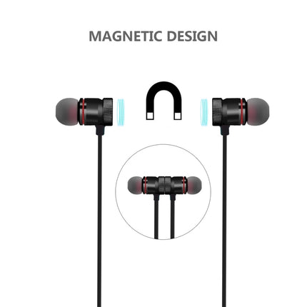 BTH-838 Stereo Sound Quality Magnetic Absorption V4.1 Bluetooth Sports Headset, Bluetooth Distance: 10m, For iPad, iPhone, Galaxy, Huawei, Xiaomi, LG, HTC and Other Smart Phones(Black)-garmade.com