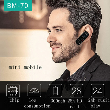 Upgraded GTStar BM70 Sports Car Mini Bluetooth Mobile Phone Headset(White)-garmade.com