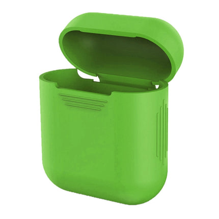 Portable Wireless Bluetooth Earphone Silicone Protective Box Anti-lost Dropproof Storage Bag for Apple AirPods 1/2(Earphone is not Included)(Green)-garmade.com