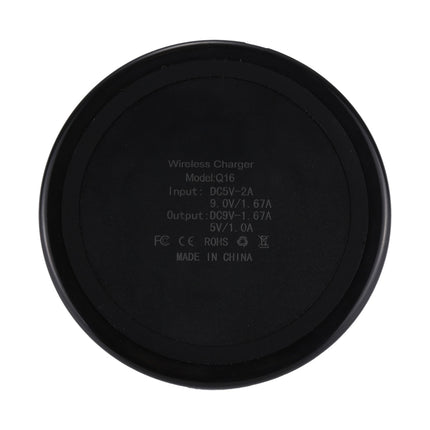 DC 9V 1.67A / 5V 1A Universal Round Shape Qi Standard Fast Wireless Charger with Indicator Light-garmade.com