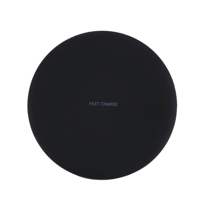 9V 1A / 5V 1A Universal Round Shape Qi Standard Fast Wireless Charger(Black)-garmade.com