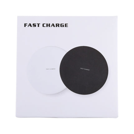 9V 1A / 5V 1A Universal Round Shape Qi Standard Fast Wireless Charger(Black)-garmade.com