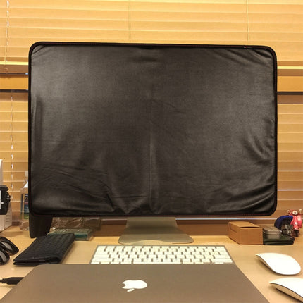 For 21 inch Apple iMac Portable Dustproof Cover Desktop Apple Computer LCD Monitor Cover with Pocket, Size: 54.5x38.1cm(Black)-garmade.com