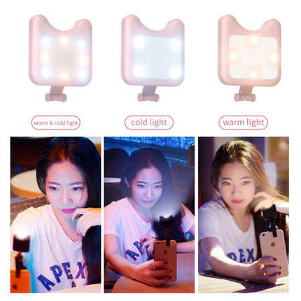 APEXEL APL-FL01 Universal Phone Camera Lens Selfie LED Fill Light with Clip, For iPhone, Samsung, Huawei, Xiaomi, HTC and Other Smartphones(Black)-garmade.com
