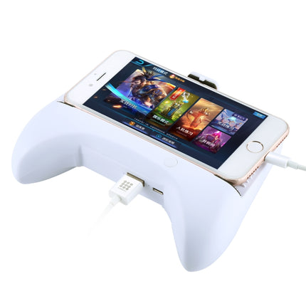 CCF-013 Multi-function 3 in 1 Phone Gamepad Holder Handle with Charging / Radiating, For iPhone, Galaxy, Huawei, Xiaomi, LG, HTC, Sony, Google and other Smartphones(White)-garmade.com