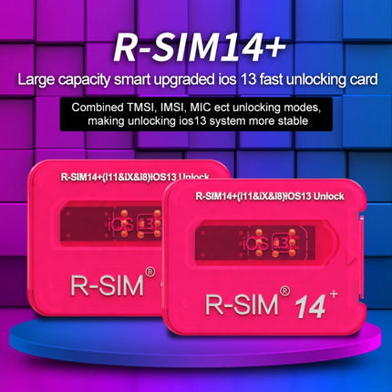 R-SIM 14+ Large Capacity Smart Upgraded iOS 13 System Fast Unlocking Card for iPhone 11 Pro Max, iPhone 11 Pro, iPhone 11, iPhone X, iPhone XS, iPhone 8 & 8 Plus-garmade.com