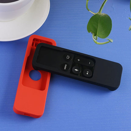 For Apple TV 4th Siri Remote Controller Shockproof Silicone Protective Case Pouch(Red)-garmade.com