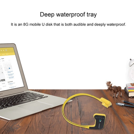 Bone Conduction Headphone Swimming Teaching Bluetooth Headphone(Yellow)-garmade.com