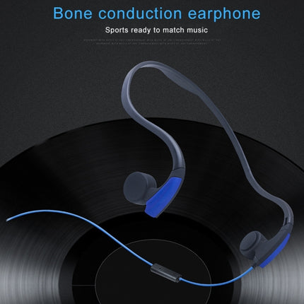 Rear Hanging Wire-Controlled Bone Conduction Outdoor Sports Headphone(Black)-garmade.com