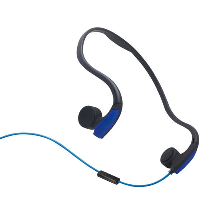 Rear Hanging Wire-Controlled Bone Conduction Outdoor Sports Headphone(Blue)-garmade.com