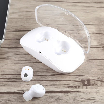 X-I8S Outdoor Sports Portable In-ear Bluetooth V4.2 Earphone with Charging Box (White)-garmade.com