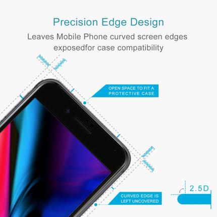 For iPhone 8 / 7 0.3mm 9H Surface Hardness Curved Full Screen Tempered Glass Screen Protector(Black)-garmade.com