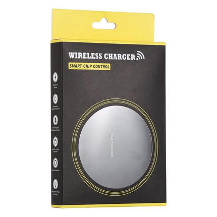 A-1 Round Shape Intelligent Qi Standard Wireless Charger, Support Fast Charging(Black+Gold)-garmade.com