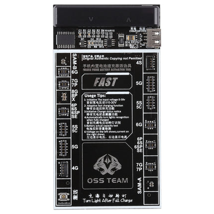 W218 Smartphone Battery Fast Charging and Activated Board 2 in 1 Tool for iPhone X & 8 Plus & 8 & 7 Plus & 6s Plus & 6s & 6 Plus & 6 & 5C & 5SE & 5S & 5 & 4S & 4-garmade.com