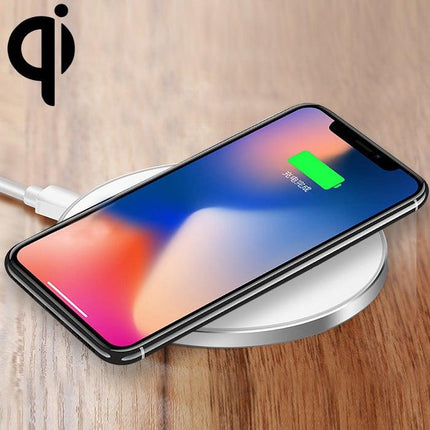GY-68 Ultra-Thin Aluminum Alloy Wireless Fast Charging Qi Charger Pad(Silver)-garmade.com