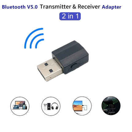 BT600 USB Wireless Audio 2 in 1 Bluetooth 5.0 Receiver & Transmitter Adapter-garmade.com