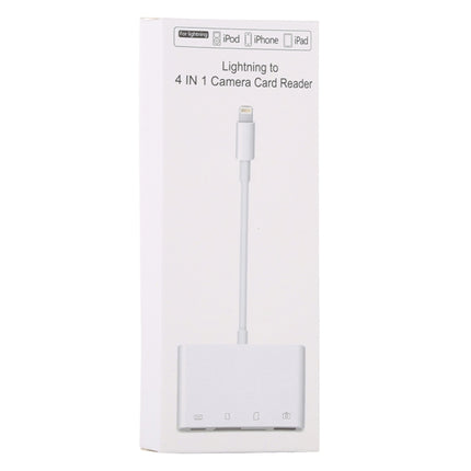 NK-108L 8 Pin to USB + TF Card + SD Card Camera Reader Adapter, Compatible with IOS 9.1 and Above Systems-garmade.com