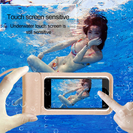 Outdoor Diving Swimming Mobile Phone Touch Screen Waterproof Bag for 5.1 to 6 Inch Mobile Phone(Blue)-garmade.com