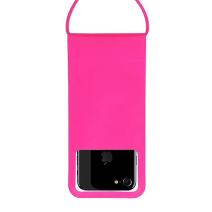 Outdoor Diving Swimming Mobile Phone Touch Screen Waterproof Bag for Below 5 Inch Mobile Phone (Rose Red)-garmade.com