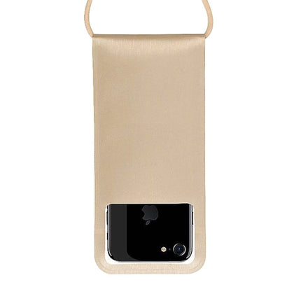 Outdoor Diving Swimming Mobile Phone Touch Screen Waterproof Bag for 6 to 7 Inch Mobile Phone(Gold)-garmade.com
