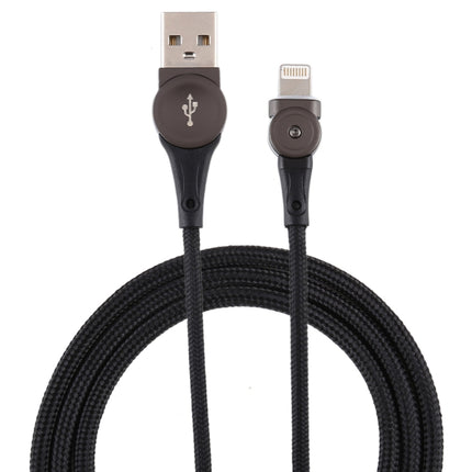 USB to 8 Pin Rotatable Connector Braided Data Cable, Cable Length: 1m-garmade.com