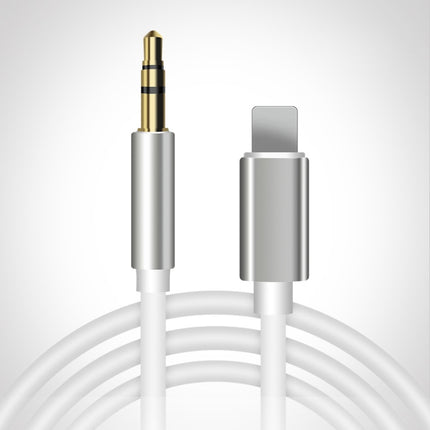 8 Pin to 3.5mm AUX Audio Adapter Cable, Length: 1m (White)-garmade.com