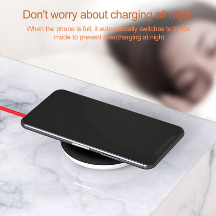 10W Portable Suction Cup Mobile Phone Fast Charging Wireless Charger, Length: 1.5m(Grey White)-garmade.com