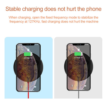 10W Portable Suction Cup Mobile Phone Fast Charging Wireless Charger, Length: 1.5m(Grey White)-garmade.com